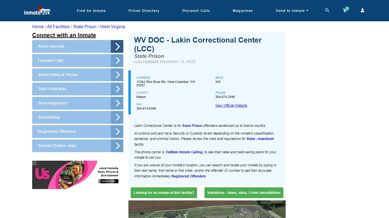 WV DOC - Lakin Correctional Center (LCC) - InmateAid
