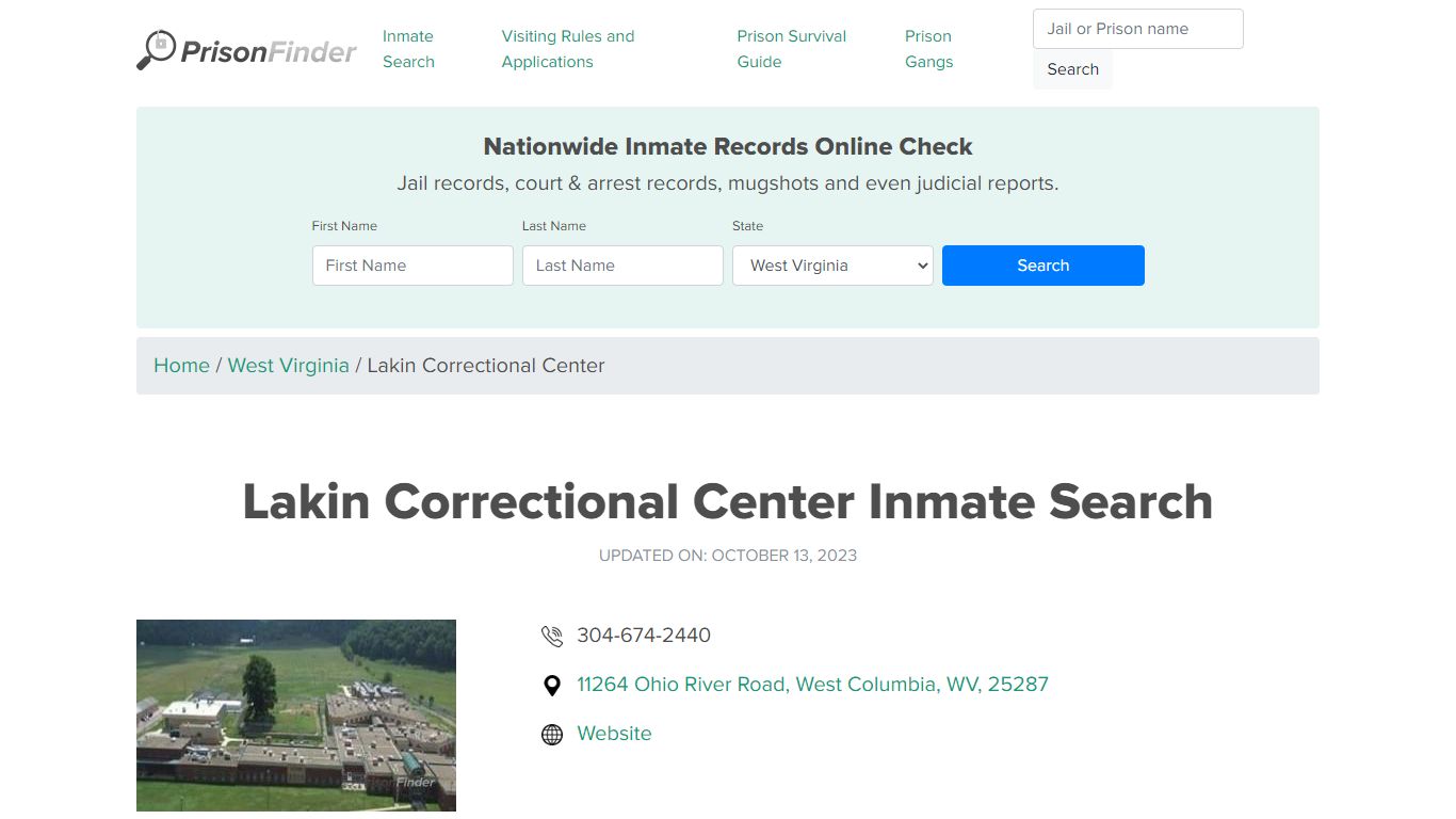 Lakin Correctional Center Inmate Search - Prisonfinder.org
